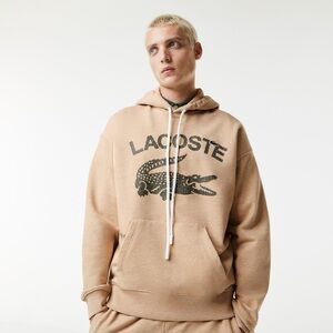 Lacoste Mens Loose Fit Crocodile Hoodie
